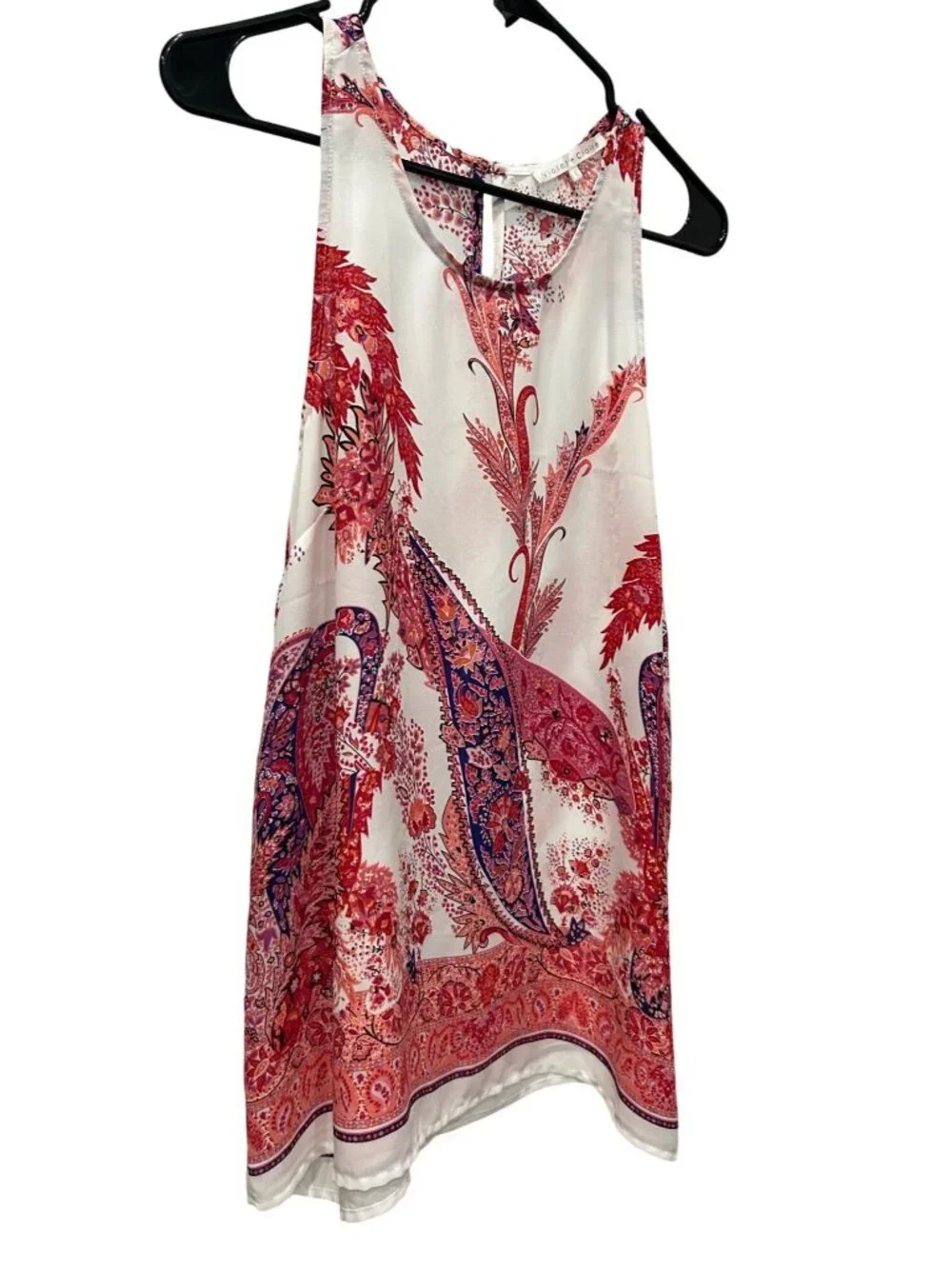 Violet & Claire Large Sleeveless Paisley Print Boho Dress Festival Party Summer
